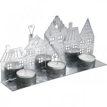 Weihnachtsdeko Häuser, Teelichthalter Metall 25cm