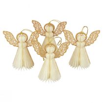 Artikel Papierengel Weihnachtsengel Deko Papier Weiß H12cm 4 St