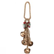 Artikel Weihnachtsglocken Schleifen-Deko Gold Antik-Optik zum Hängen 51cm