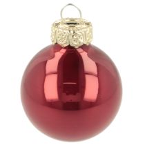 Artikel Weihnachtskugeln Glas 3cm Rot/Rosa 22 Stück
