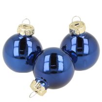 Artikel Mini Weihnachtskugeln Glas Blau 3cm 22-teilig