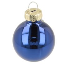 Artikel Mini Weihnachtskugeln Glas Blau 3cm 22-teilig