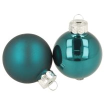 Artikel Christbaumkugeln Glas 4cm Blau Matt und Glänzend 24 Stück Innenbereich