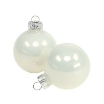 Artikel Weihnachtskugel Ø4cm Weiß glänzend 24 St