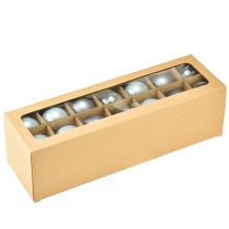 Artikel Dekorative Glas-Kugeln Blau-Grau Set Matt-Glänzend 5cm 24-teilig