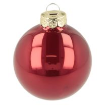 Artikel Weihnachtskugeln Glas 6cm Rot Rosa Set 24 Stück Innenbereich