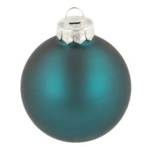 Artikel Weihnachtskugeln Glas 6cm Opalblau Matt und Glänzend 24er Set Innenbereich