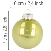 Artikel Bunte Christbaumkugeln Glas glänzend Ø 60mm 24 Stück Set