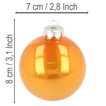 Artikel Weihnachtskugel-Set Glas 75mm Bunt 14 Stück Innenbereich