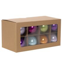 Artikel Weihnachtskugel-Set Glas 75mm Bunt 14 Stück Innenbereich