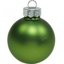 Artikel Weihnachtskugeln Glas Grün Matt/Glänzend Ø4cm 24 St