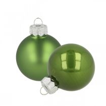 Artikel Weihnachtskugeln Glas Grün Matt/Glänzend Ø4cm 24 St