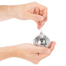 Artikel Weihnachtskugel Spiegeloptik 7 cm Silber 6er Set