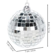 Artikel Weihnachtskugel Spiegeloptik 7 cm Silber 6er Set