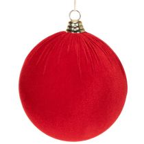 Artikel Weihnachtskugel Rot Samtoptik Ø 20 cm 3er-Set für Innenräume