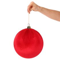 Artikel Weihnachtskugel Rot Samt Ø25cm Aufhänger 2 Stück Innenbereich