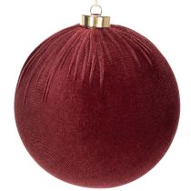 Artikel Weihnachtskugel aus Styropor Weinrot mit Samtüberzug 15 cm 3er-Set