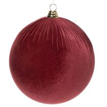 Artikel Weihnachtskugel Samt Rot 25cm 2er-Set für Innen