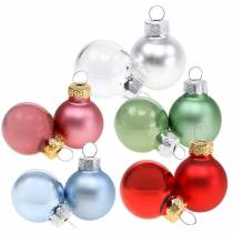 Artikel Mini Weihnachtskugel Matt /Glänzend sortiert Ø2,5cm 24 St Verschiedene Farben