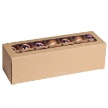 Artikel Glas Weihnachtskugeln Apricot-Rosa Mix - Glänzend & Matt - Ø4cm - 24er Set