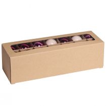 Artikel Glas-Weihnachtskugeln Berry Mix, Christbaumschmuck 24er Set, Ø4cm Rosa Beige-Creme