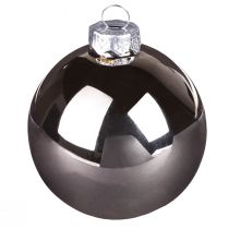 Artikel Weihnachtskugeln Silber Apricot Glas Ø7,5cm 12er Set für festliche Dekoration