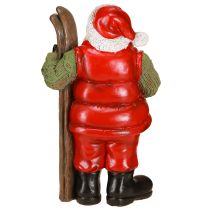 Artikel Weihnachtsmann Deko Figur Handbemalt mit Ski 14x10,5x24,5cm