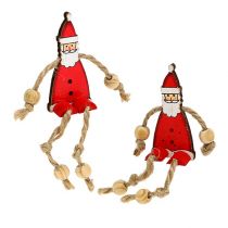 Artikel Weihnachtsmann Figur sitzend 6,5cm Rot 12St