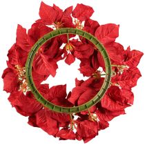 Artikel Weihnachtsstern Kranz Deko Poinsettien 40cm Türkranz Adventszeit