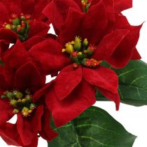 Artikel Künstlicher Weihnachtsstern Rot Seidenblumen Deko 6St im Bund
