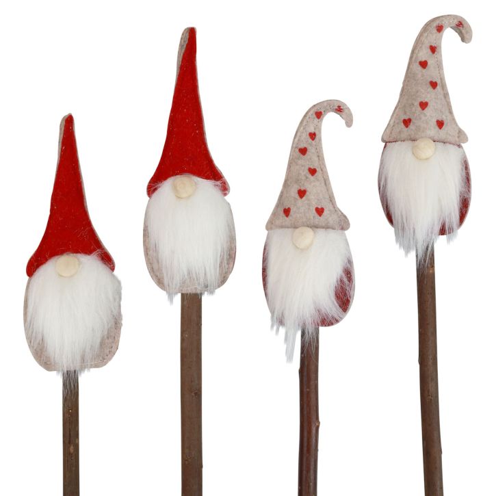 Weihnachtswichtel Gartenstecker Wichtel 48,5/50cm 4St