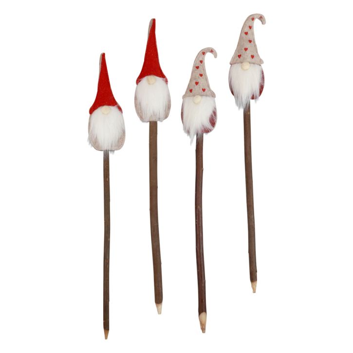 Weihnachtswichtel Gartenstecker Wichtel 48,5/50cm 4St