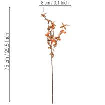 Artikel Künstlicher Weißdornzweig 75 cm Braun Orange Innenbereich
