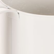 Artikel Weiße Metall Gießkanne mit Blumenmotiv 13,5cm Deko Pflanzkanne