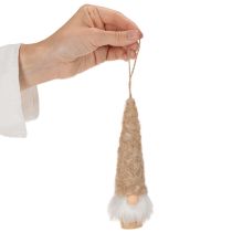 Artikel Deko Wichtelfiguren Holz Textil 17 cm Beige Weiß Braun 6er-Set Innenbereich