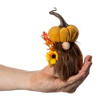 Artikel Herbstfigur Kürbiswichtel 16 cm Stoff Orange und Braun 2er-Set
