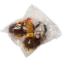 Artikel Herbstfigur Kürbiswichtel 16 cm Stoff Orange und Braun 2er-Set
