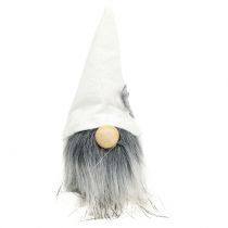 Artikel Weihnachtswichtel mit Bart Weiß, Grau 12cm 4 St