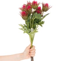 Artikel Künstlicher Distelzweig aus Kunststoff rot 67cm 3Blüten für Innenbereich