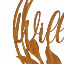 Artikel Willkommensschild Metall Deko Edelrost Dekoring Ø37cm