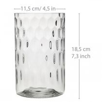 Artikel Blumenvase, Glasvase, Kerzenglas, Windlicht Glas Ø11,5cm H18,5cm