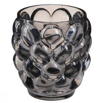 Artikel Grau getöntes Windlicht-Glas 4er Set Ø9cm H9,5cm für Innen & Außen