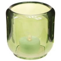 Artikel Windlicht Teelichthalter Glas Grün 8cm 6er-Set Vintage Look