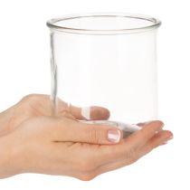 Artikel Rundes Windlichtglas 12 cm, klares Glas, Set mit 2 Stück, vielseitig einsetzbar