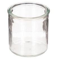 Artikel Glaswindlicht rund klares Glas Teelichthalter 8cm 3er-Set