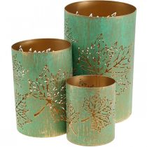 Artikel Windlicht Herbst Teelichthalter Metall Ø8/10/13cm Set 3Stück