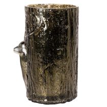 Artikel Windlicht Glas Hirschkopf Baumrelief 26cm Grünbraun Innenbereich