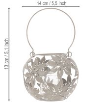 Artikel Windlicht Metall Hängedeko Deko Laterne Grau Ø14cm H13cm