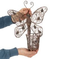 Artikel Windlicht Metall Wanddeko Schmetterling Rost Deko 36,5cm