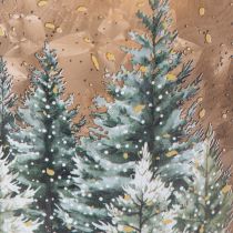 Artikel Windlicht Glas 20cm Winterwald-Motiv Innenbereich